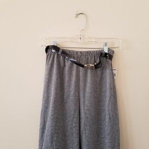 NWT Freeze Frame Girls Size L Houndtooth Pants With Belt